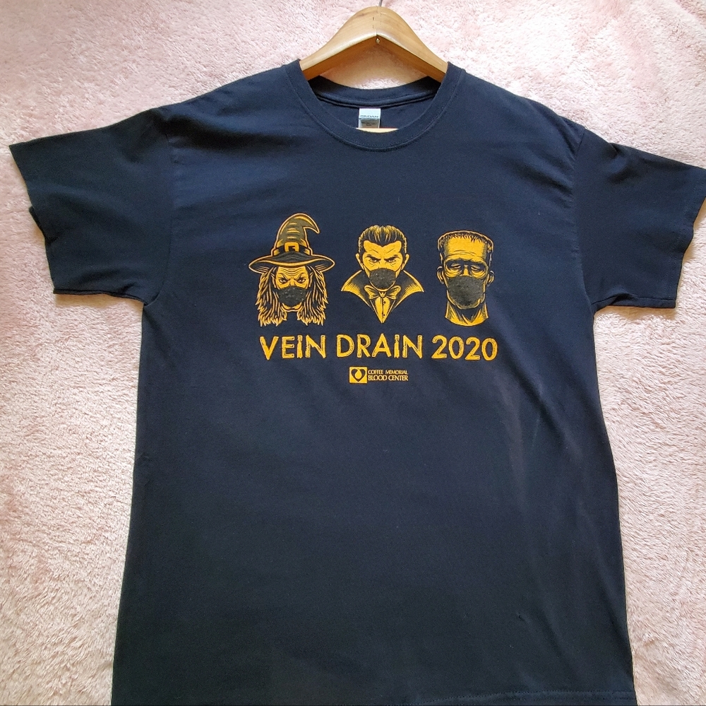Vintage 2020 Blood Donor Vein Drain, 6th Street Massacre T-Shirt Men's L